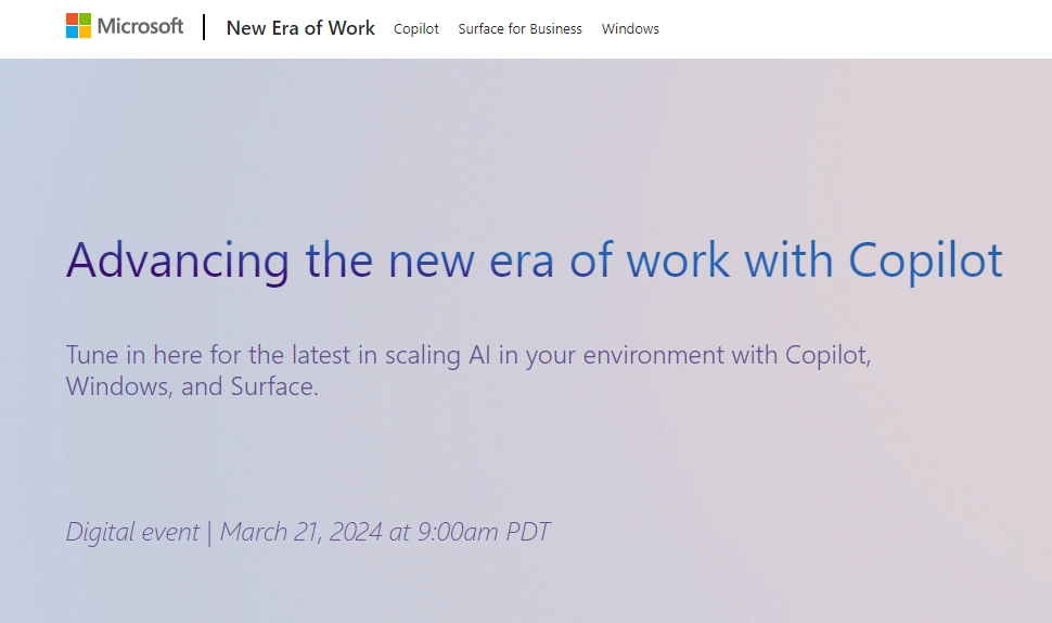 微软宣布将于 3 月 22 日举行新品发布会，Surface Pro 10 / Laptop 6 可期插图